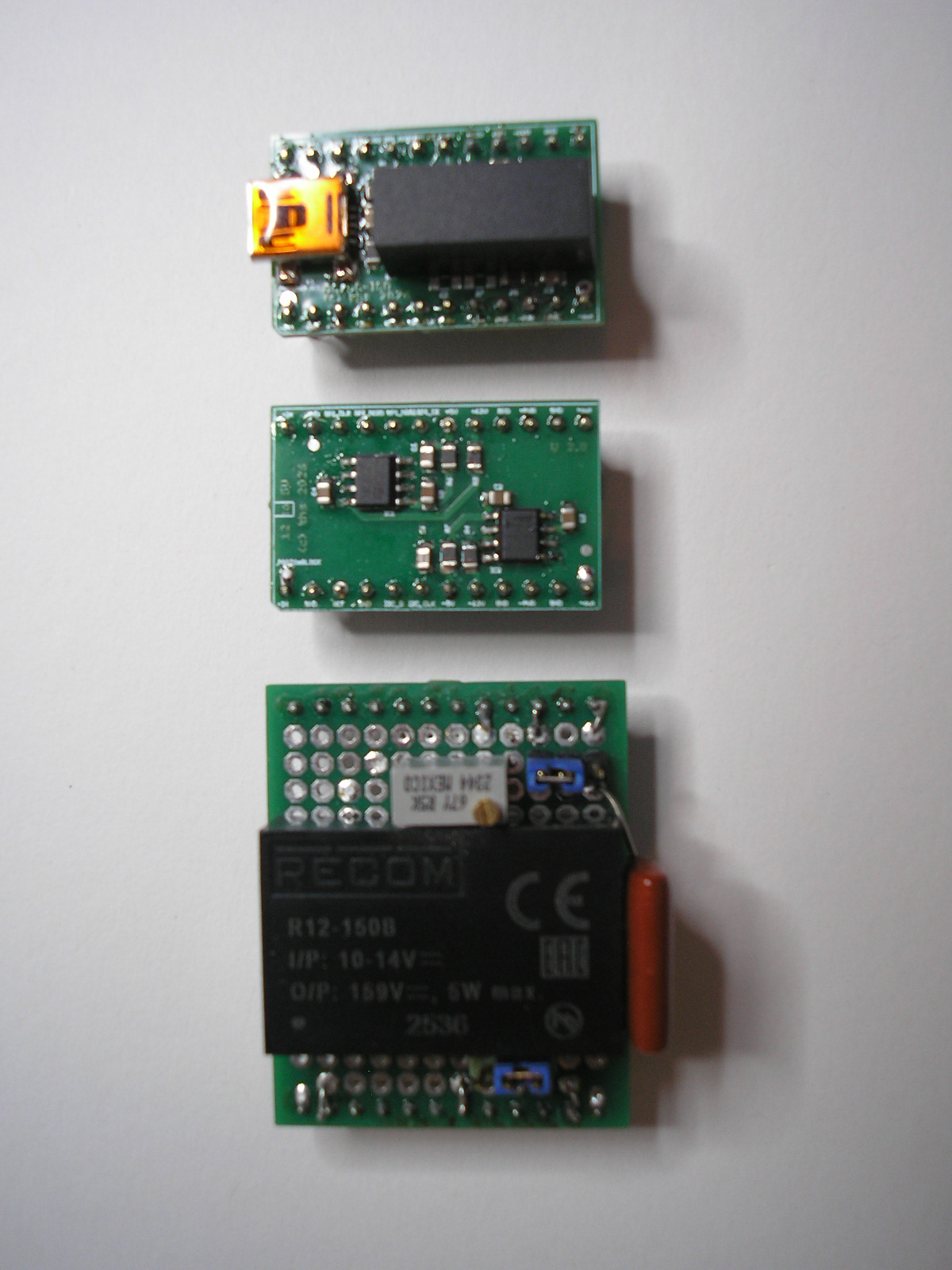 Three analog::blocks power modules providing different power supply configurations