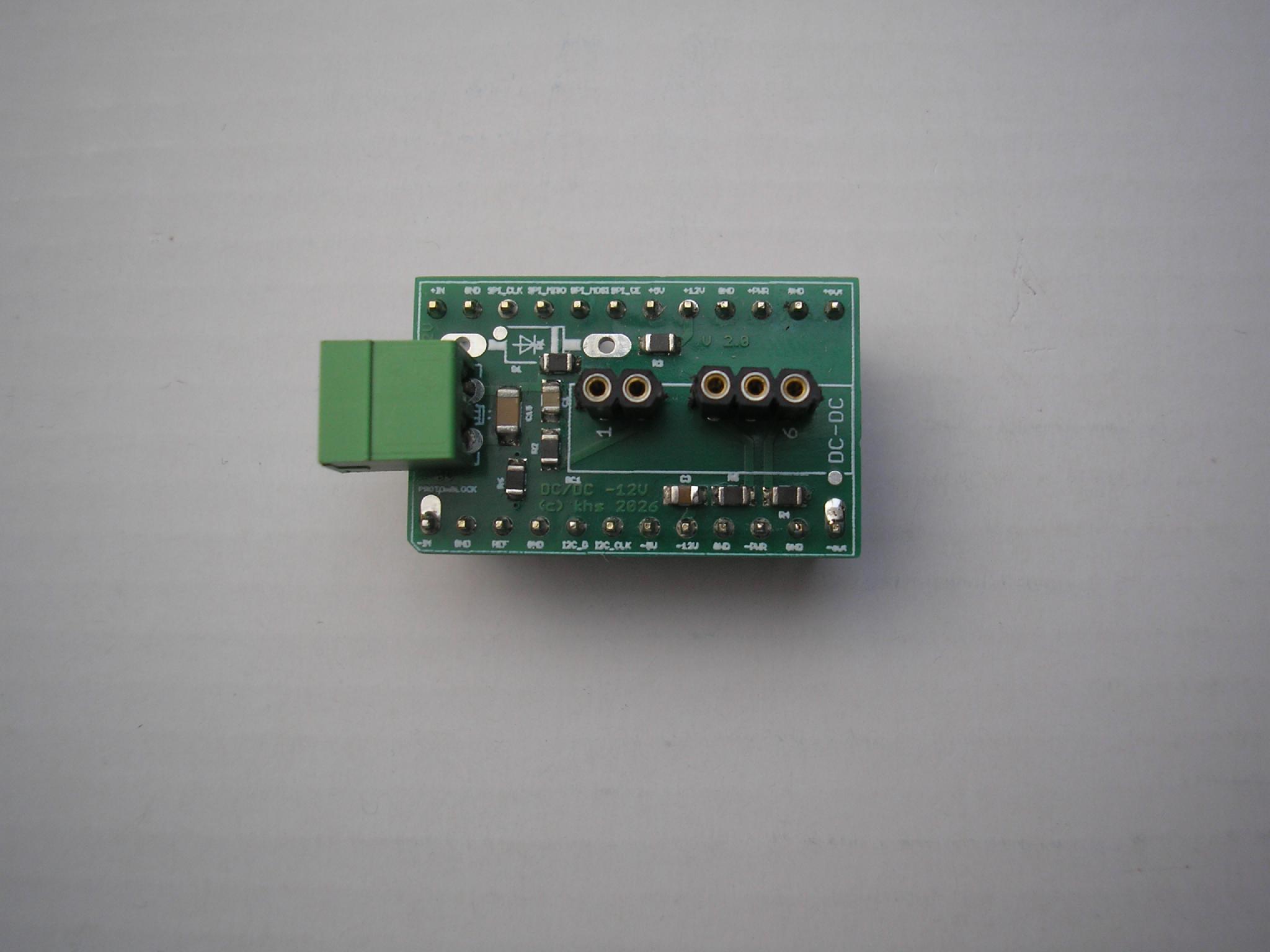 analog::blocks 12 V Power Module with optional DC/DC converter position