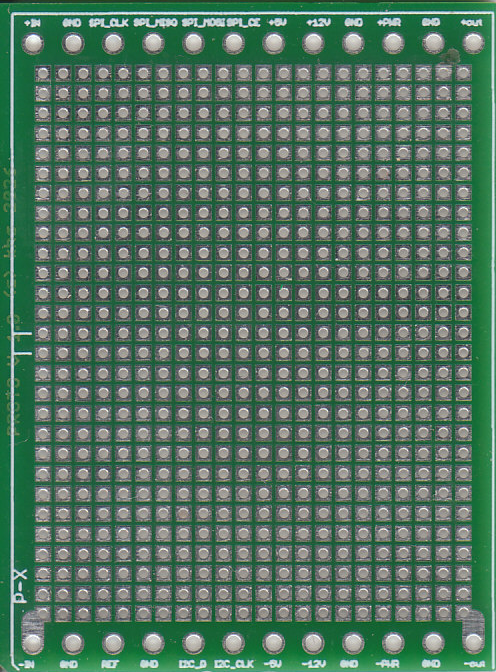 analog::blocks double-height Universal Prototype Board with 50 mil prototyping grid
