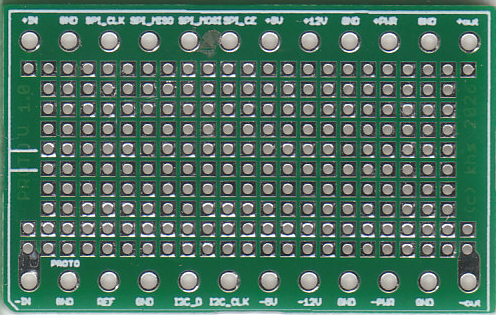 analog::blocks 50 mil universal prototype board with 1.27 mm prototyping grid